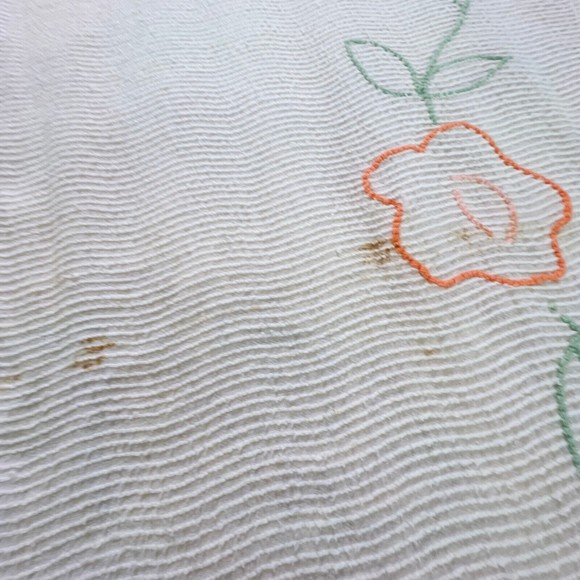 Vintage Chenille Bedspread Blanket Full Queen King Off White 92 x 100 Flowers - Picture 15 of 16